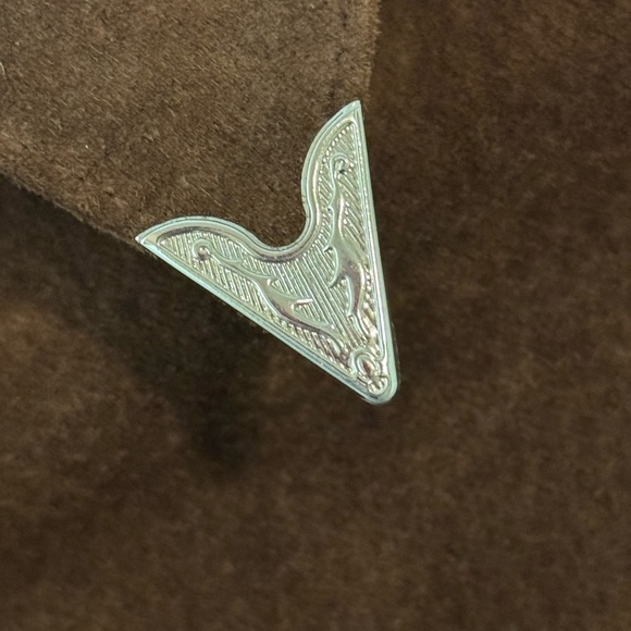 Full leather button down western fringe shacket - Picture 8 of 14